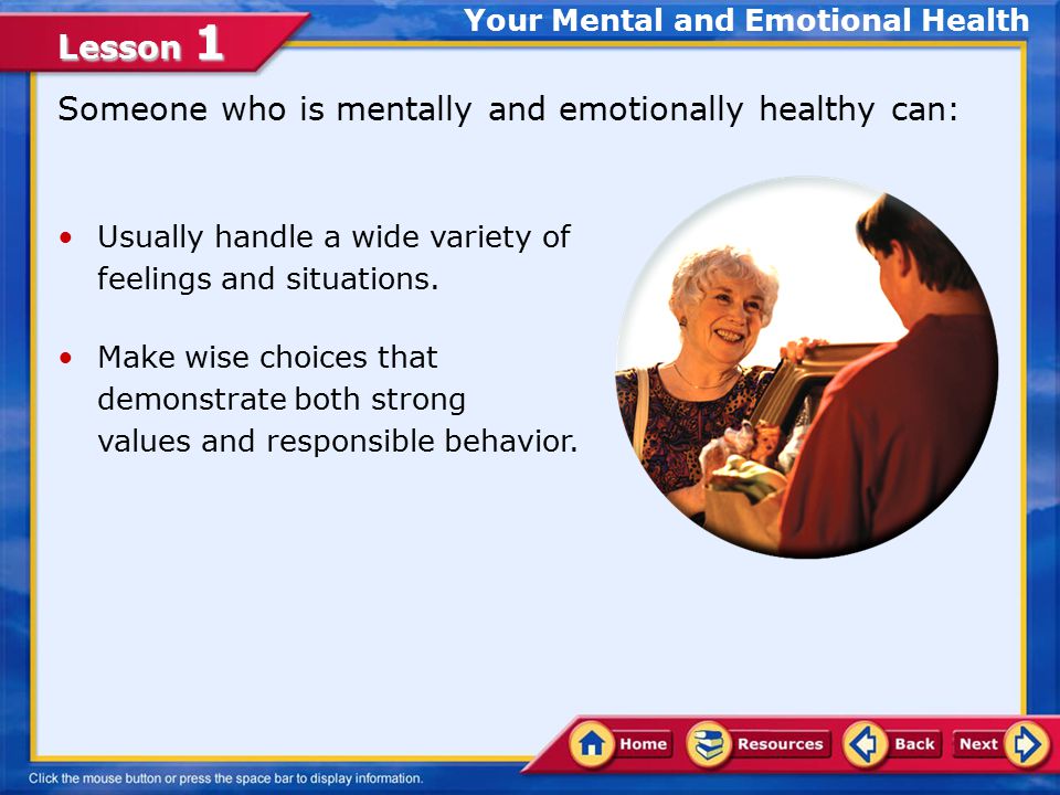Lesson 1 Your Mental and Emotional Health Do you think you have a positive outlook.