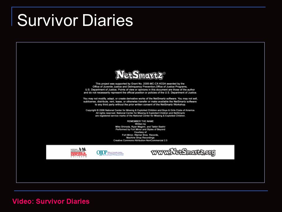 Survivor Diaries Video: Survivor Diaries