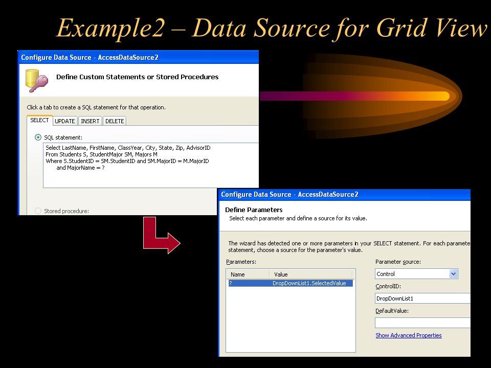Example2 – Data Source for Grid View
