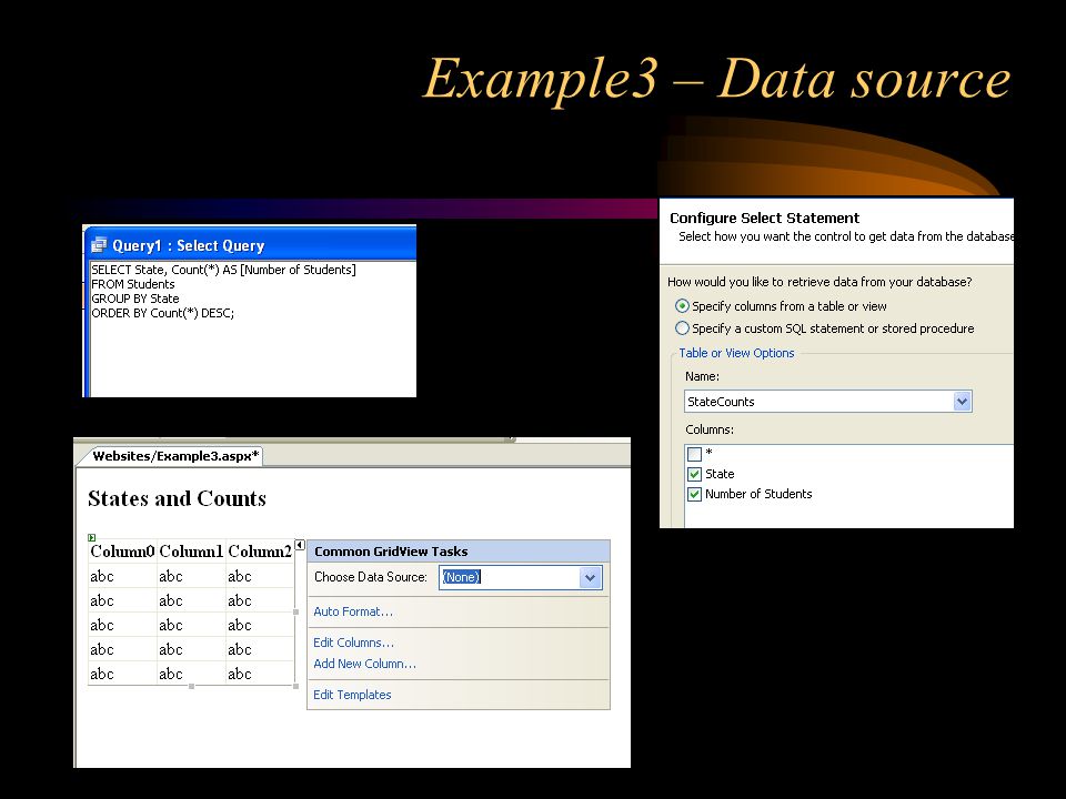 Example3 – Data source