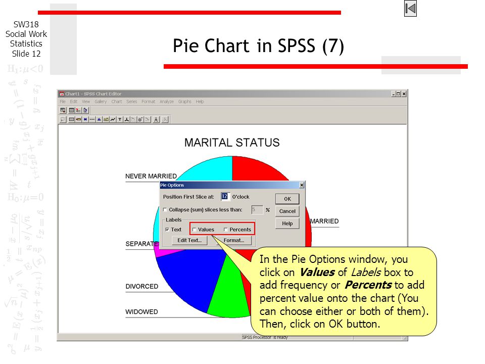Spss Pie Chart Show Percentage