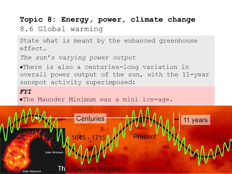 State what is meant by the enhanced greenhouse effect.