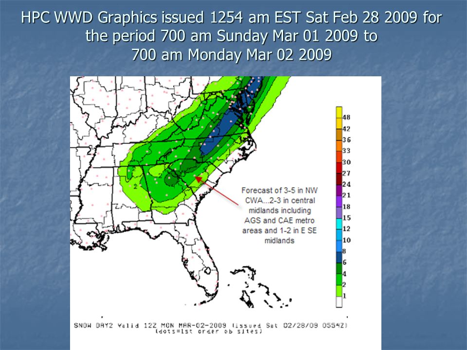 HPC WWD Graphics issued 1254 am EST Sat Feb for the period 700 am Sunday Mar to 700 am Monday Mar
