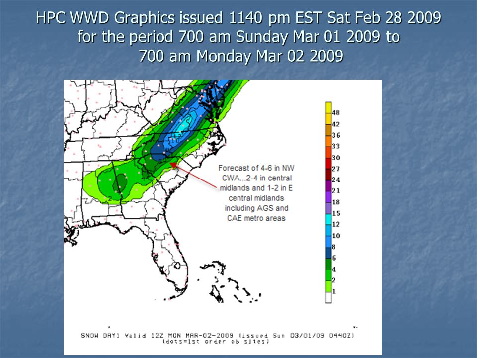 HPC WWD Graphics issued 1140 pm EST Sat Feb for the period 700 am Sunday Mar to 700 am Monday Mar