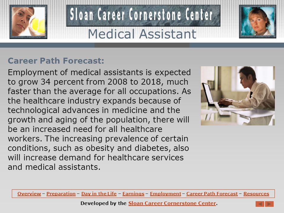 Employment: Medical assistants hold about 483,600 jobs in the United States.