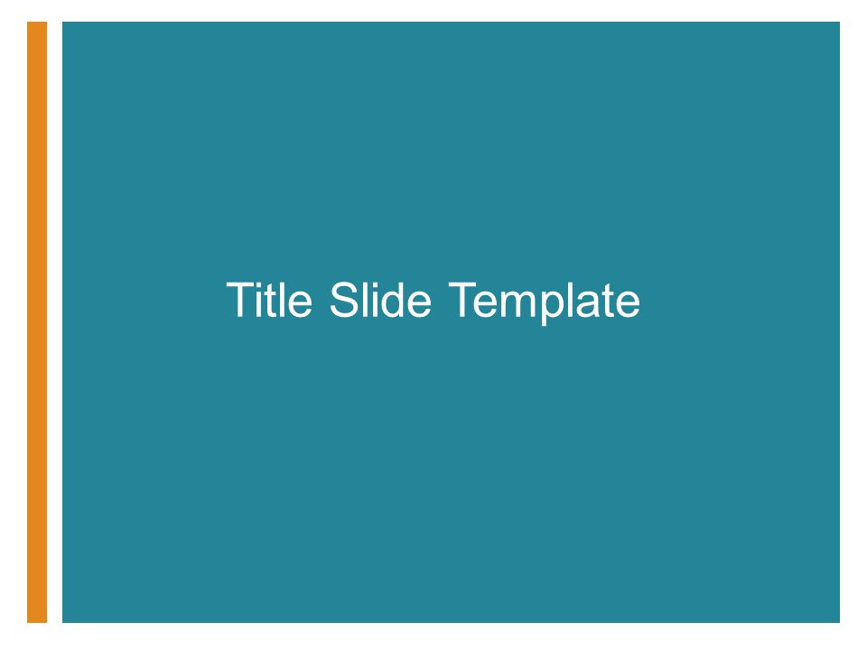 Title Slide Template