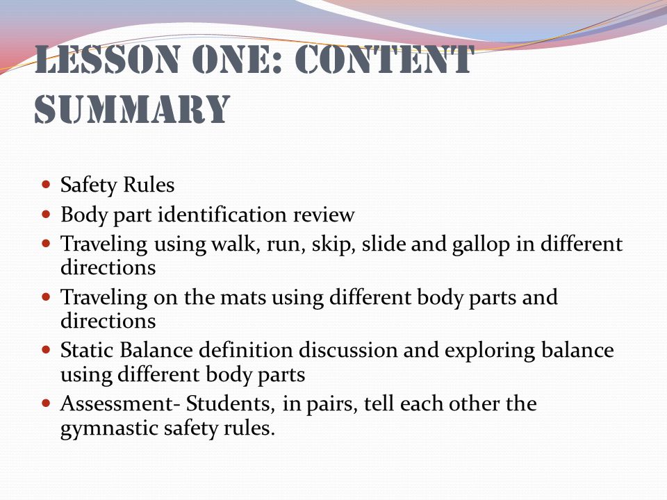 Elementary Gymnastics Educational Or Developmental Accommodates