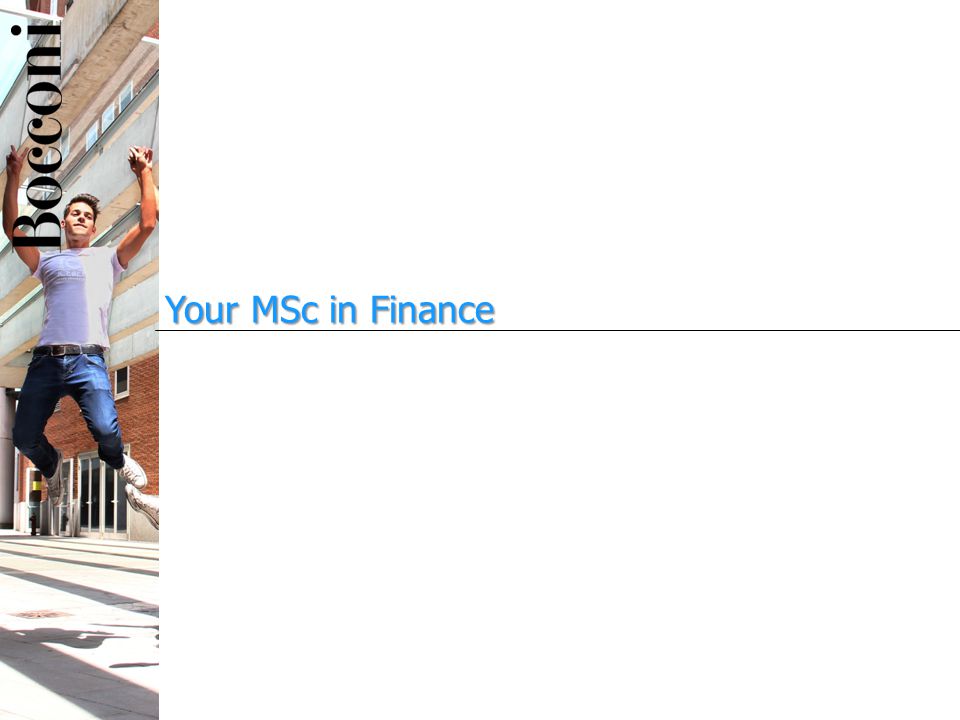 Your MSc in Finance