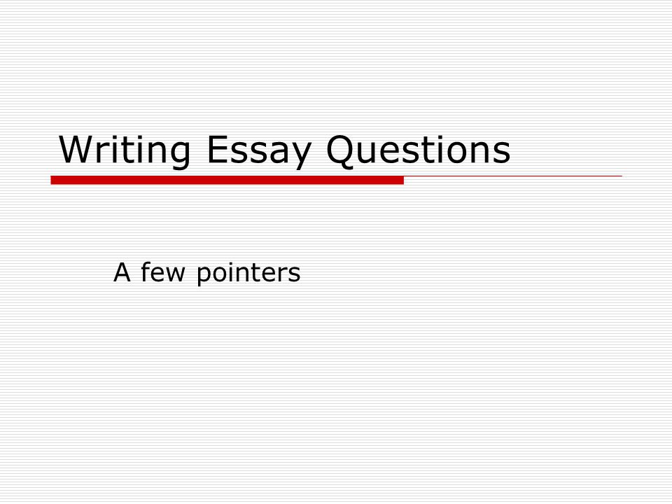 Double question essay