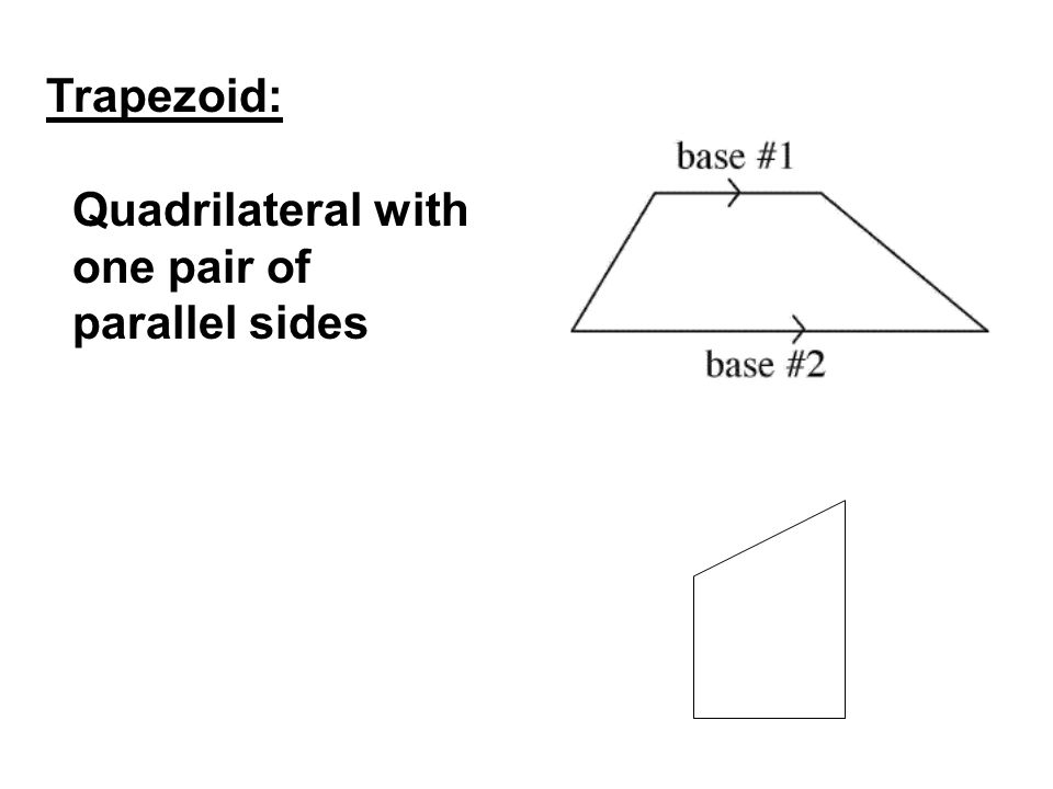 Trapezoid: Quadrilateral with one pair of parallel sides