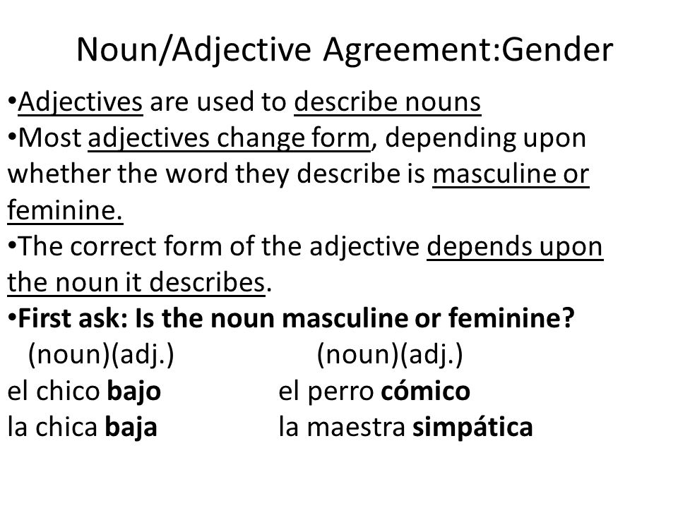 Noun adjective. Agreement adjective. Change adjective. Noun dependence adjective dependent. Time adjectives