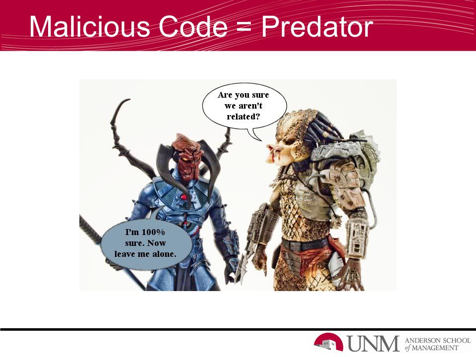 Malicious Code = Predator
