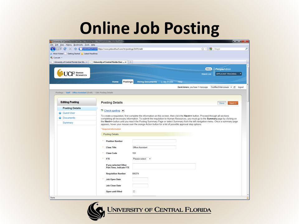 Online Job Posting
