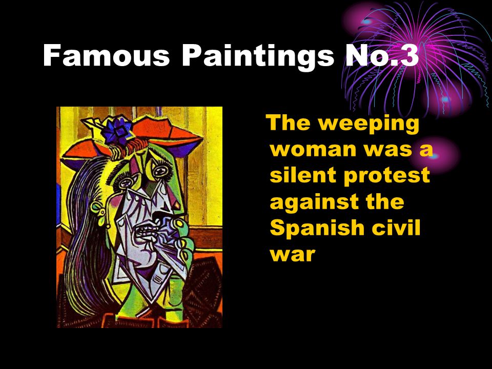 Famous Paintings No.3 The weeping woman was a silent protest against the Spanish civil war