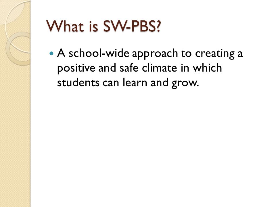 What is SW-PBS.