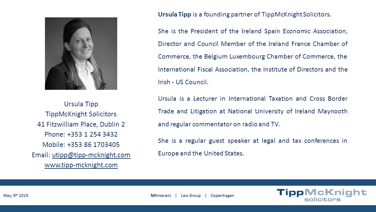 Ursula Tipp is a founding partner of TippMcKnight Solicitors.