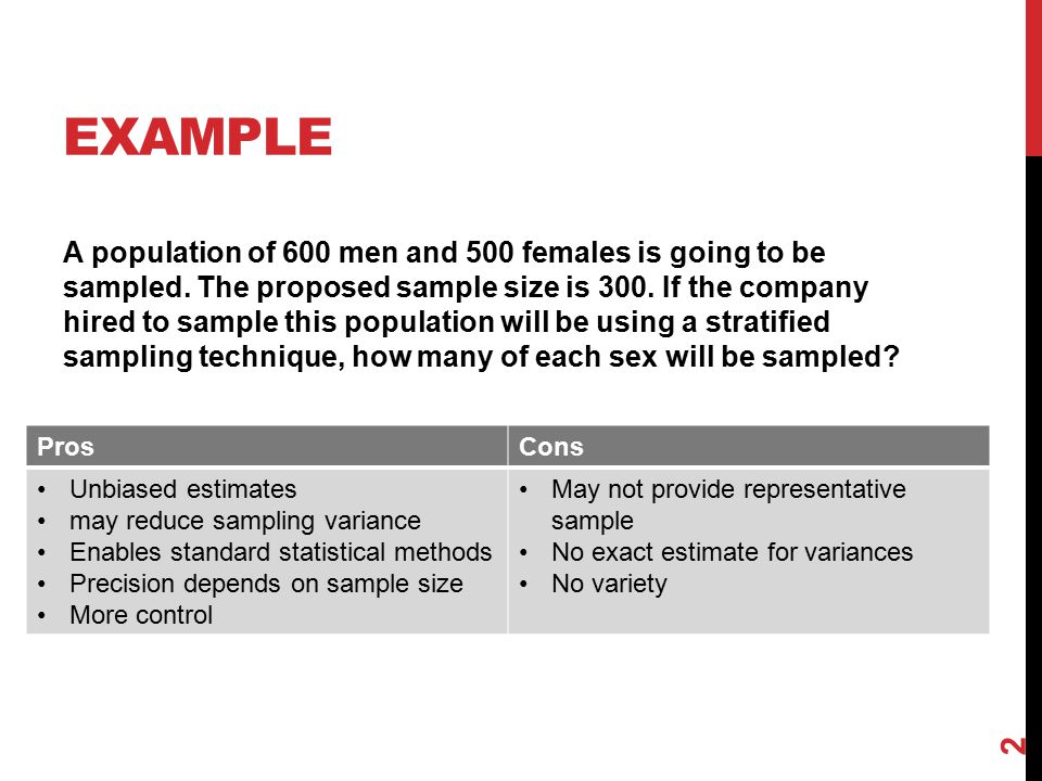 STRATIFIED SAMPLING DEFINITION Strata: groups of members that share common  characteristics Stratified sampling: the population is divided into  subpopulations. - ppt download