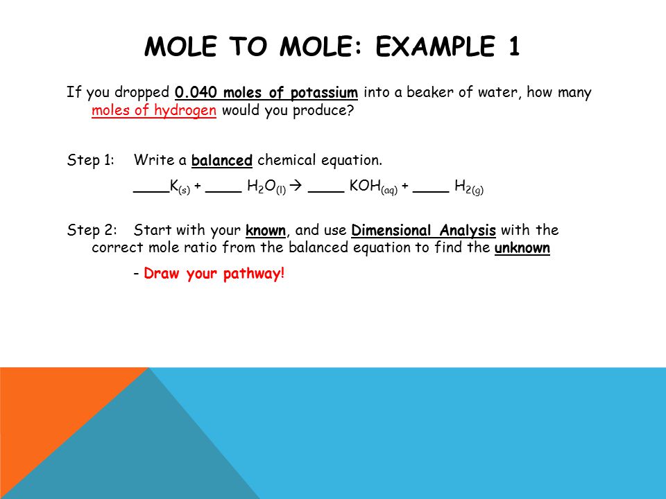 STOICHIOMETRY CALCULATIONS COACH COX. MOLE TO MOLE CONVERSIONS Converting  from moles of one substance in a chemical reaction to moles of another  substance. - ppt download