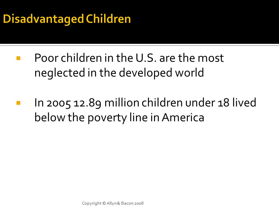  Poor children in the U.S.