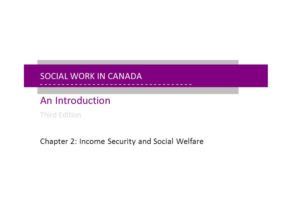 The Emergence of Social Security in Canada Third Edition