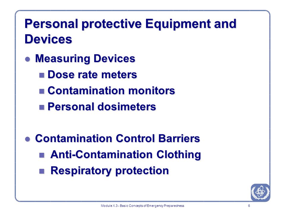 Preparedness-Personal Protective Equipment
