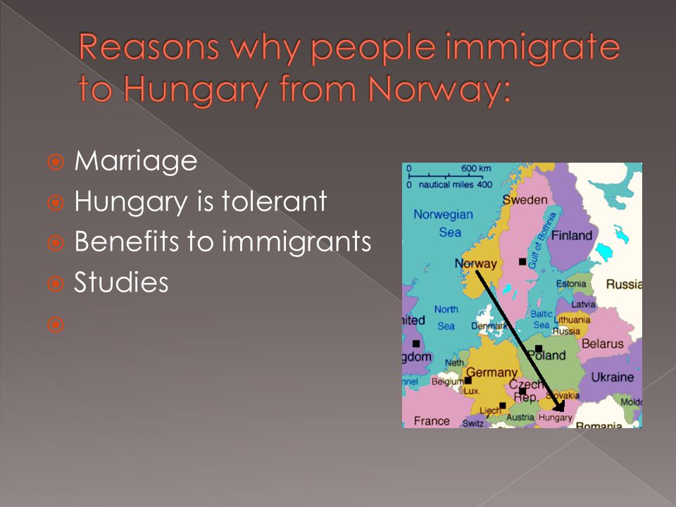  Marriage  Hungary is tolerant  Benefits to immigrants  Studies 