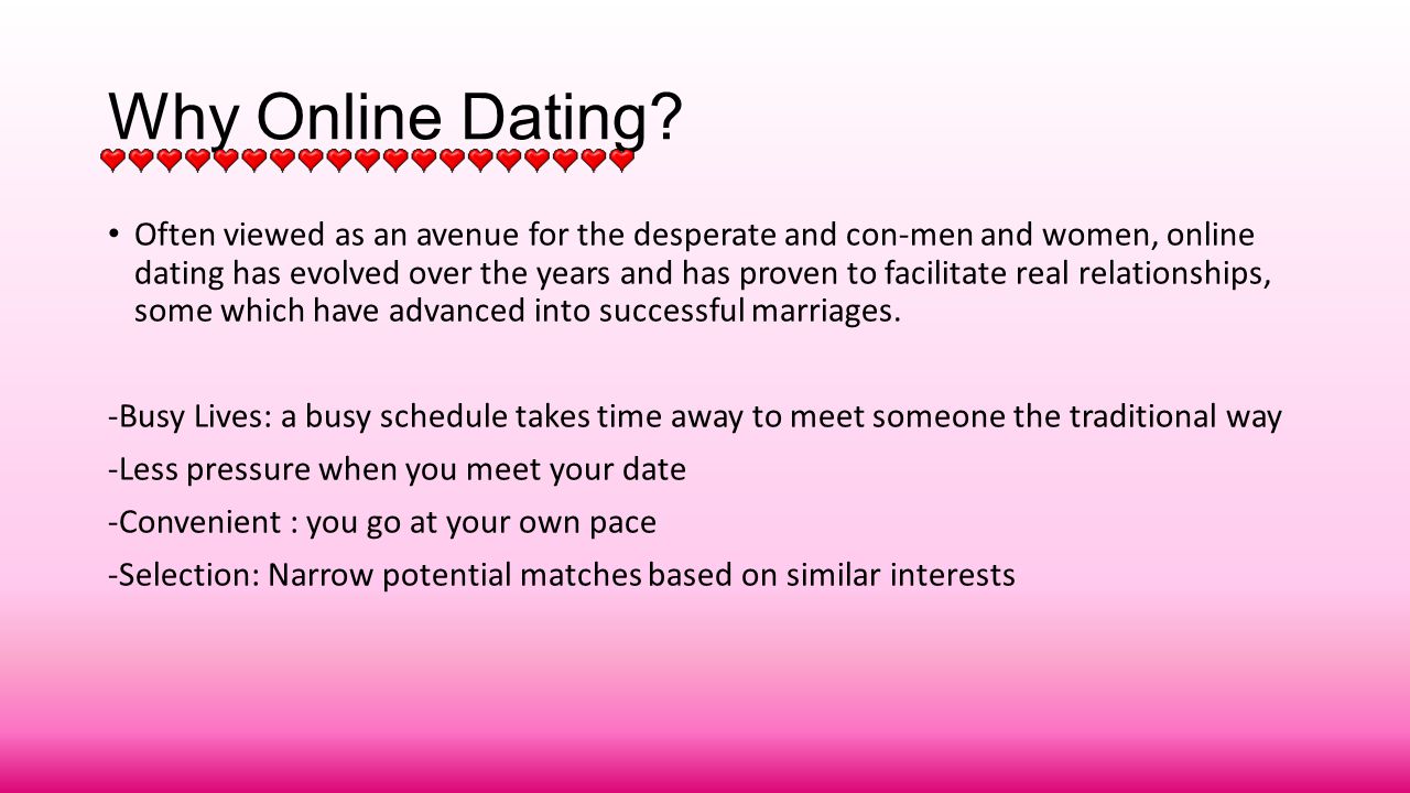 Online dating pace