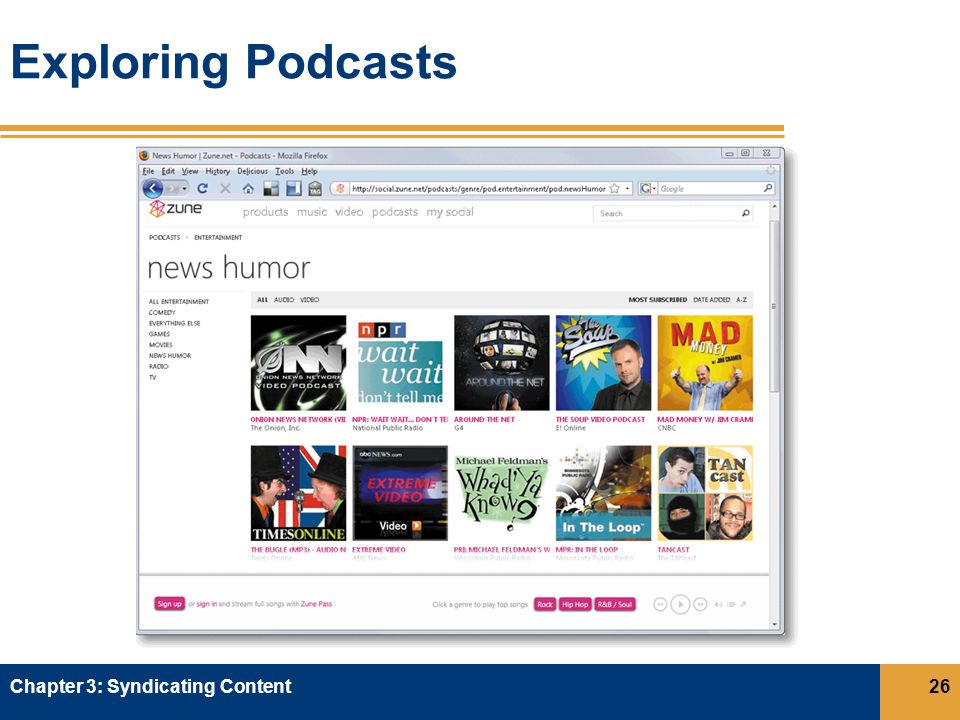 Exploring Podcasts Chapter 3: Syndicating Content26
