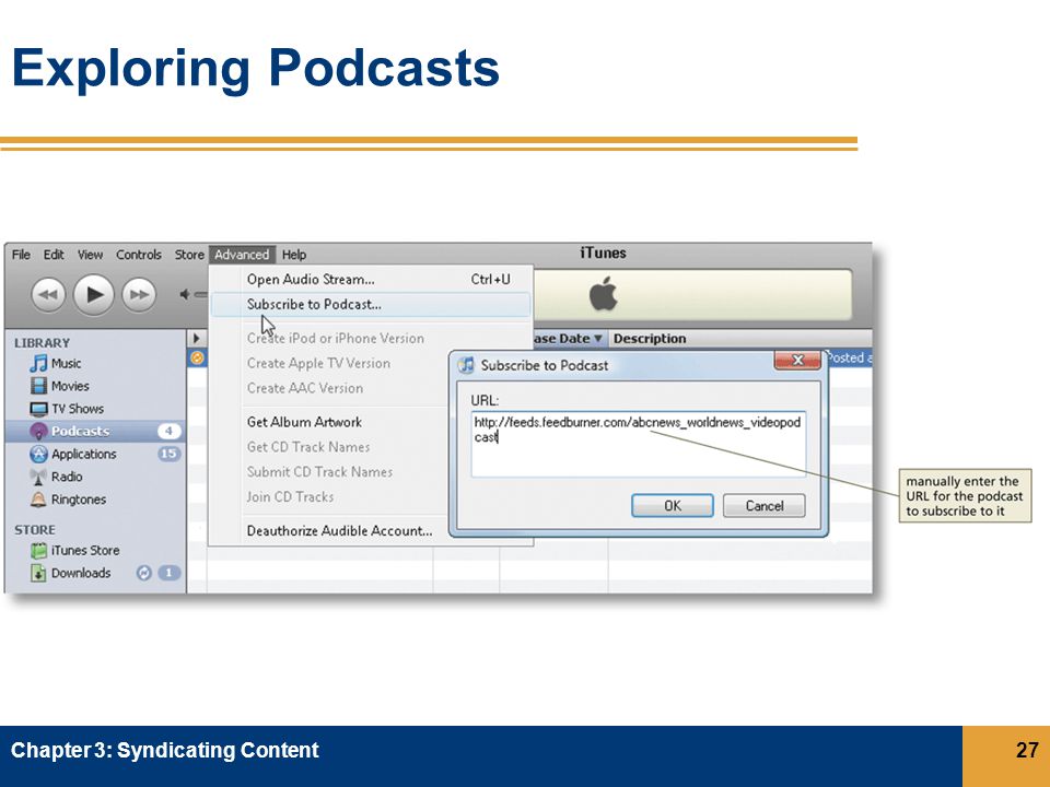 Exploring Podcasts Chapter 3: Syndicating Content27