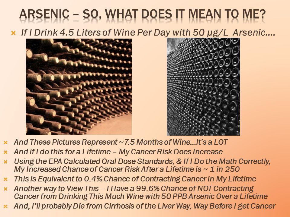  If I Drink 4.5 Liters of Wine Per Day with 50 µg/L Arsenic….