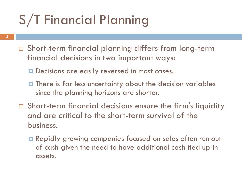 SHORT-TERM FINANCIAL MANAGEMENT Chapter 13 – Short-Term Financial Planning.  - ppt download