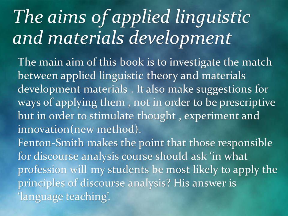 development of applied linguistics