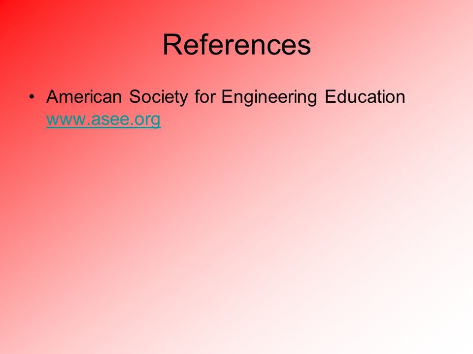 References American Society for Engineering Education