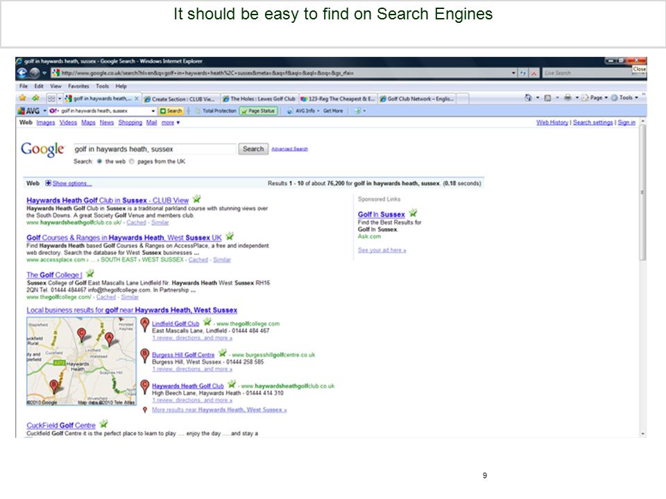 9 It should be easy to find on Search Engines