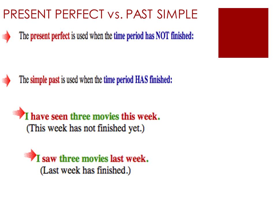 PRESENT PERFECT vs. PAST SIMPLE