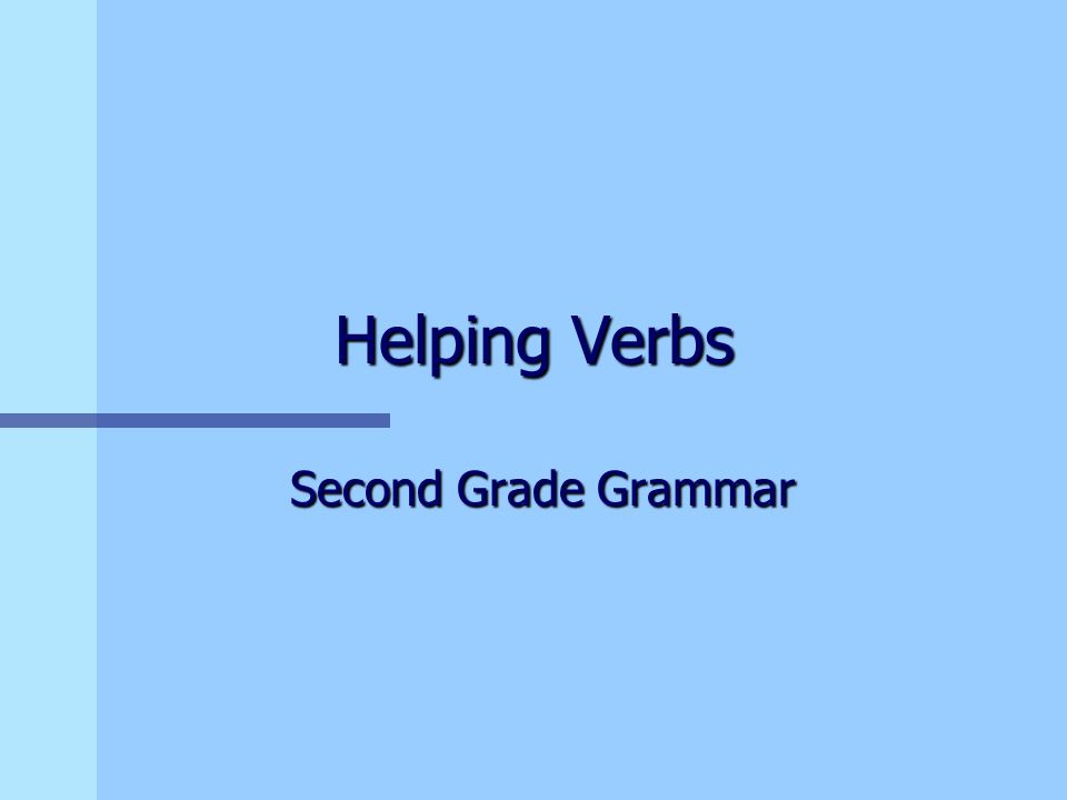 Helping Verbs Second Grade Grammar
