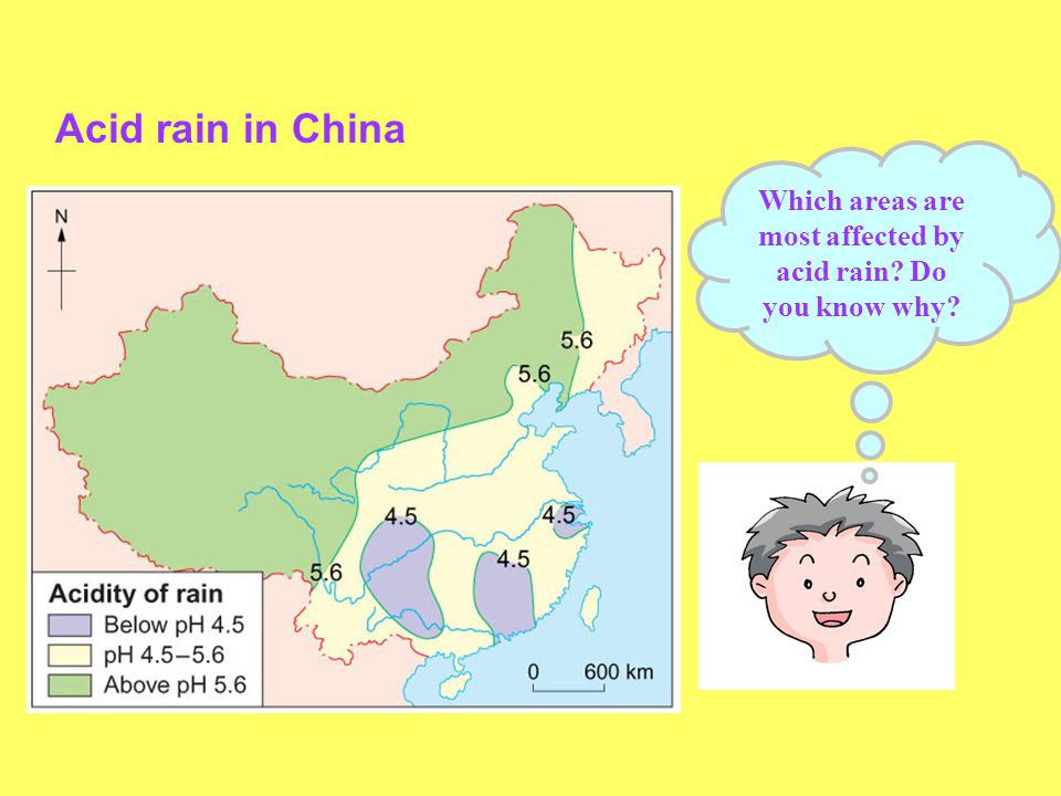 Acid rain in China Which areas are most affected by acid rain Do you know why