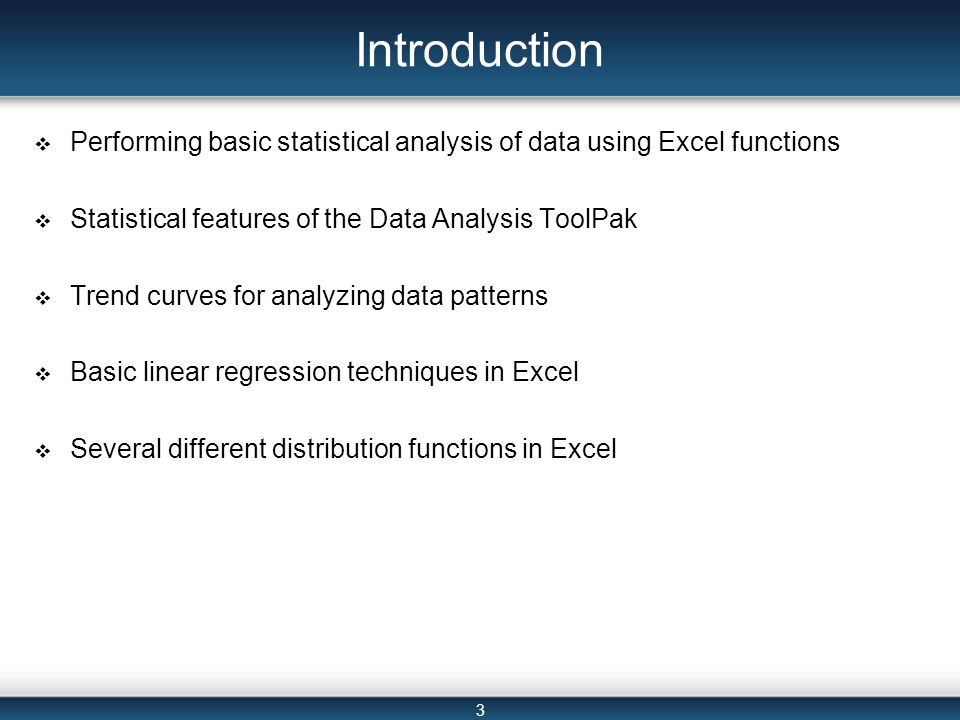 basic statistical analysis in excel