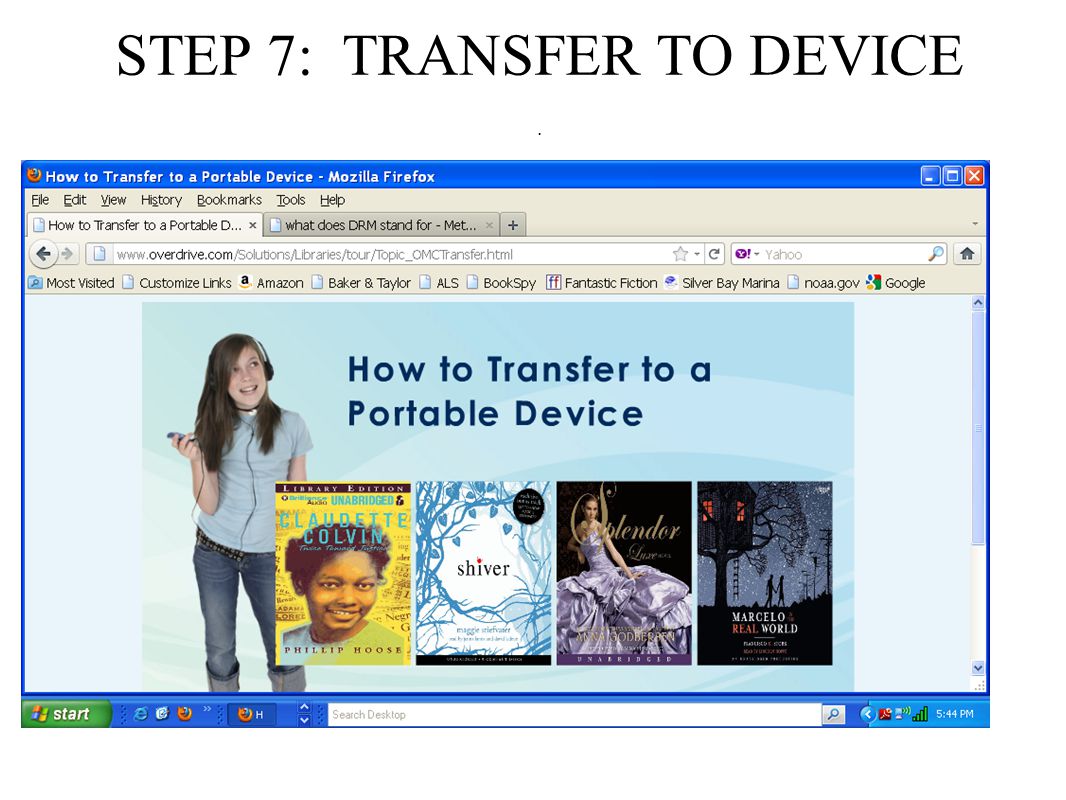 STEP 7: TRANSFER TO DEVICE.