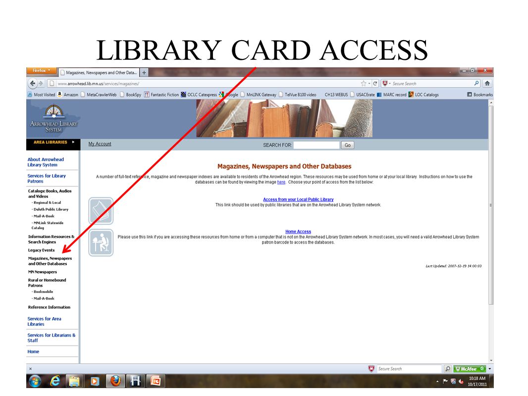 LIBRARY CARD ACCESS
