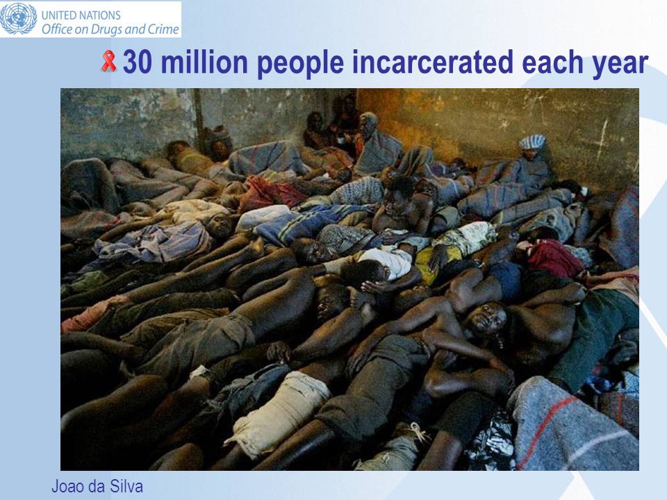 30 million people incarcerated each year Joao da Silva