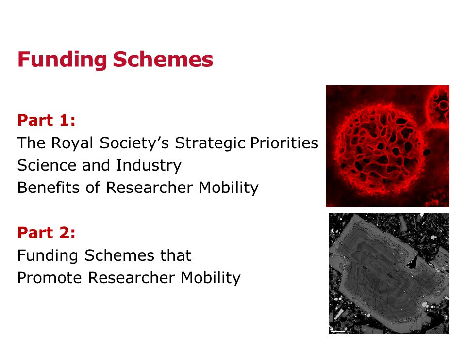 Funding Schemes Part 1: The Royal Society’s Strategic Priorities Science and Industry Benefits of Researcher Mobility Part 2: Funding Schemes that Promote Researcher Mobility