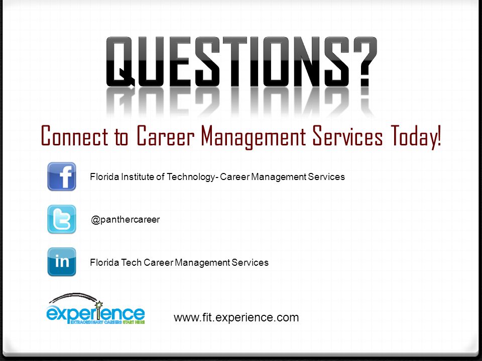 Connect to Career Management Services Today.