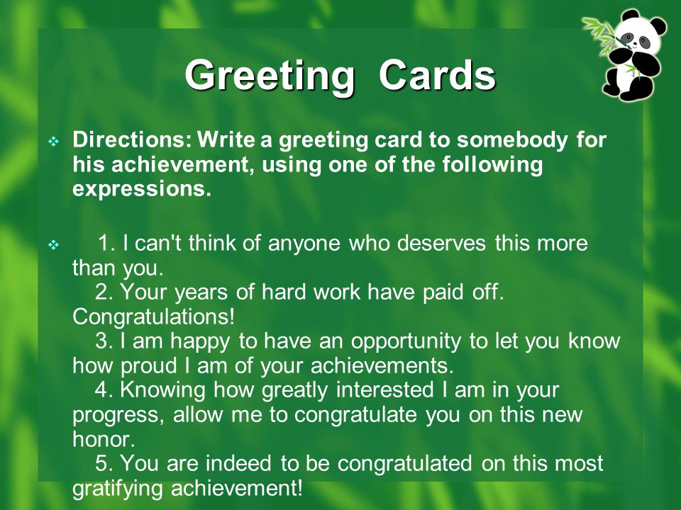 Practical Writing Cards Cards 1 Greeting Cards 2 Name Cards 3 Online Cards Ppt Download