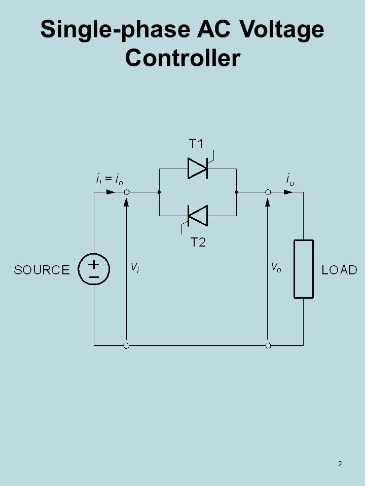 week 8 ac to ac converters 1 single phase ac voltage controller ppt Single Phase Transformer Diagram 2 single phase ac voltage controller 2