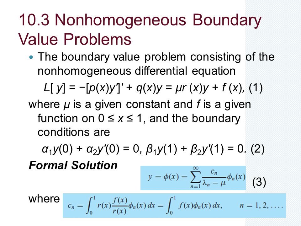 Differential Equations Brannan Copyright C 10 By John Wiley Sons Inc All Rights Reserved Chapter 10 Boundary Value Problems And Sturm Liouville Ppt Download