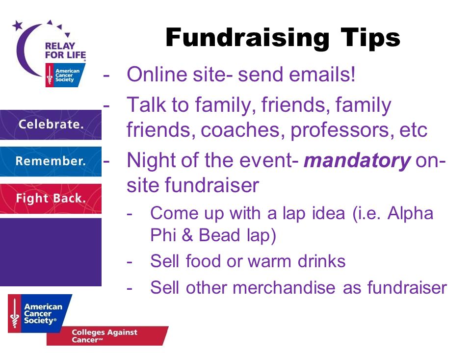 Fundraising Tips -Online site- send  s.