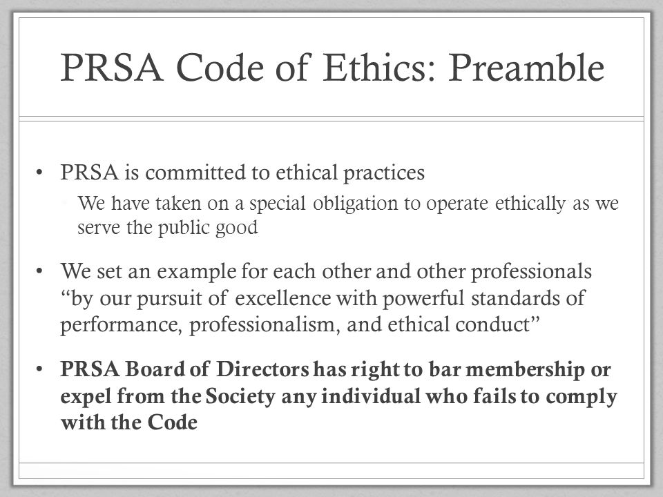 Adapted From Prssa And Prsa Some Of These Are Directly From Prsa Some Of These I Summed Up Ethics Ppt Download
