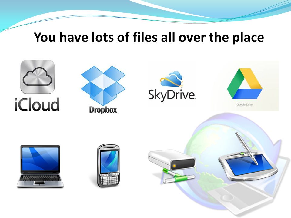 You have lots of files all over the place