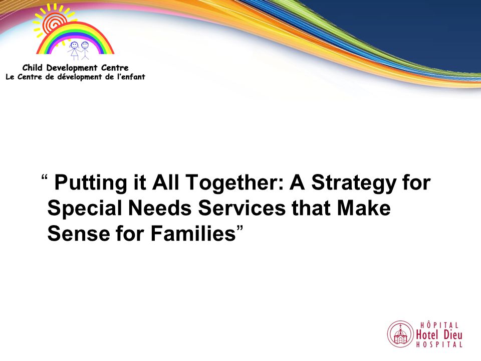 Putting it All Together: A Strategy for Special Needs Services that Make Sense for Families